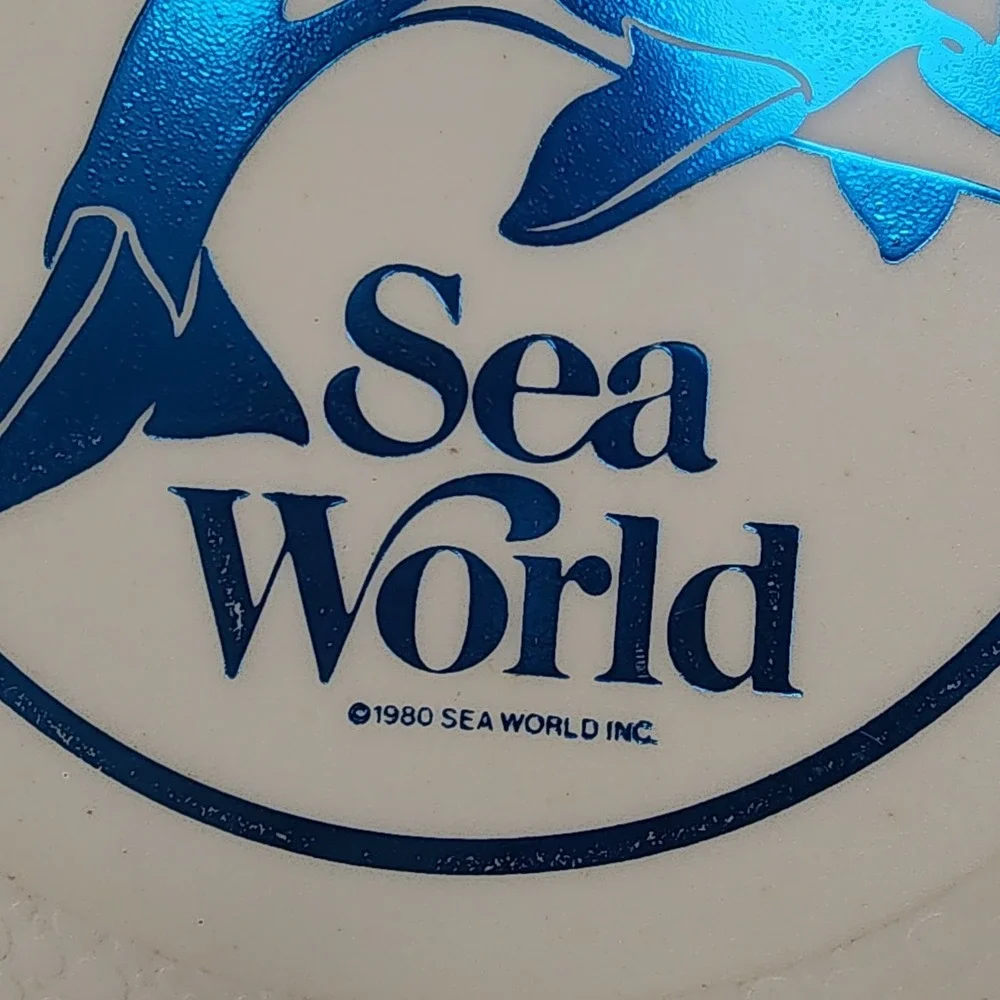 SeaWorld‎ 1980 Vintage Frisbee Flying Disk Foil Blue Shamu The Killer Whale